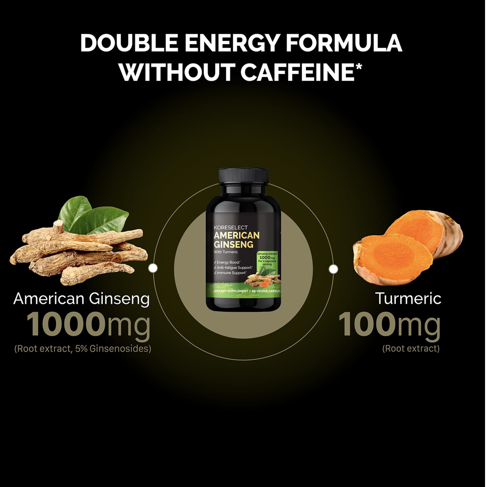 KORESELECT American Ginseng with Turmeric Capsules