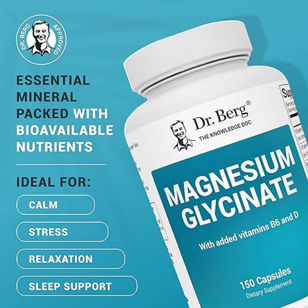 Dr. Berg Magnesium Glycinate Complex – Sleep, Stress and Relaxation Support 90 Capsules