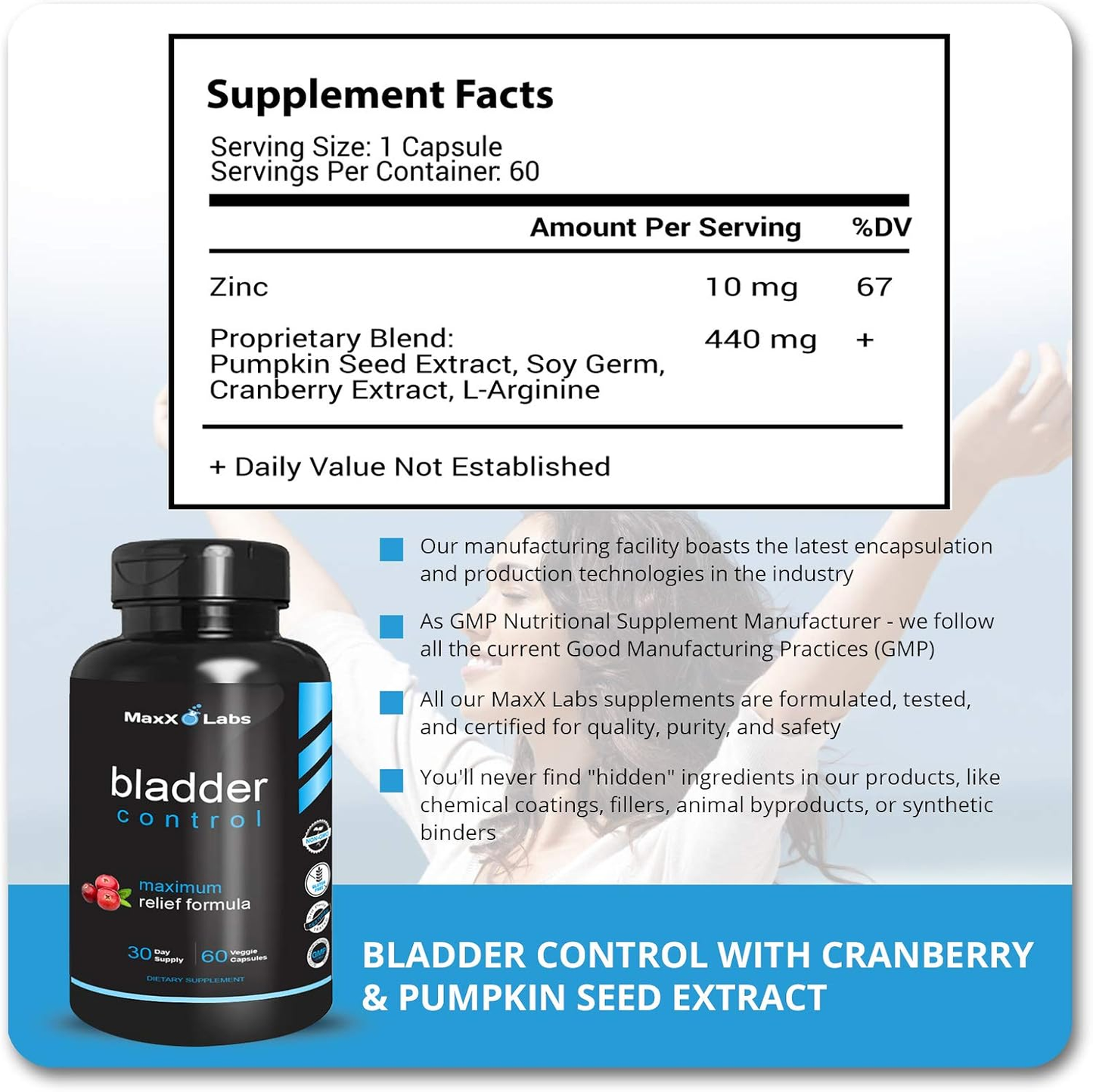 MaxX Labs Bladder Control Supplement