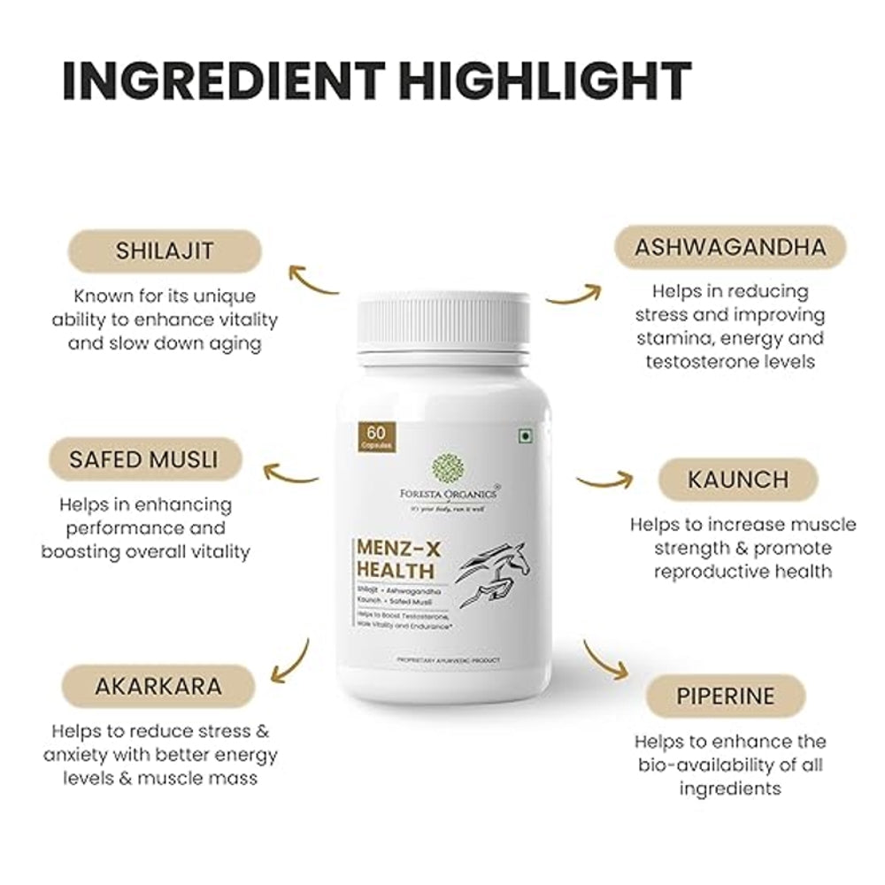 Foresta Organics MENZ-X Health | 60 Capsules