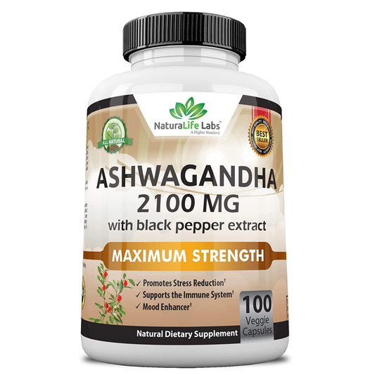 NaturaLife Labs Organic Ashwagandha 2100 mg