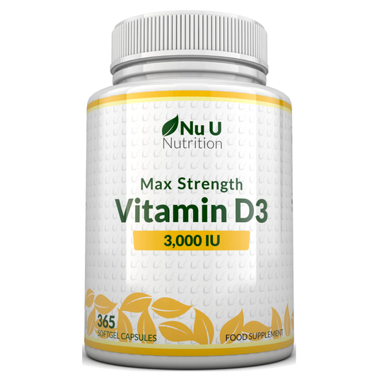 Nu U Nutrition Vitamin D3 3,000 IU Capsules