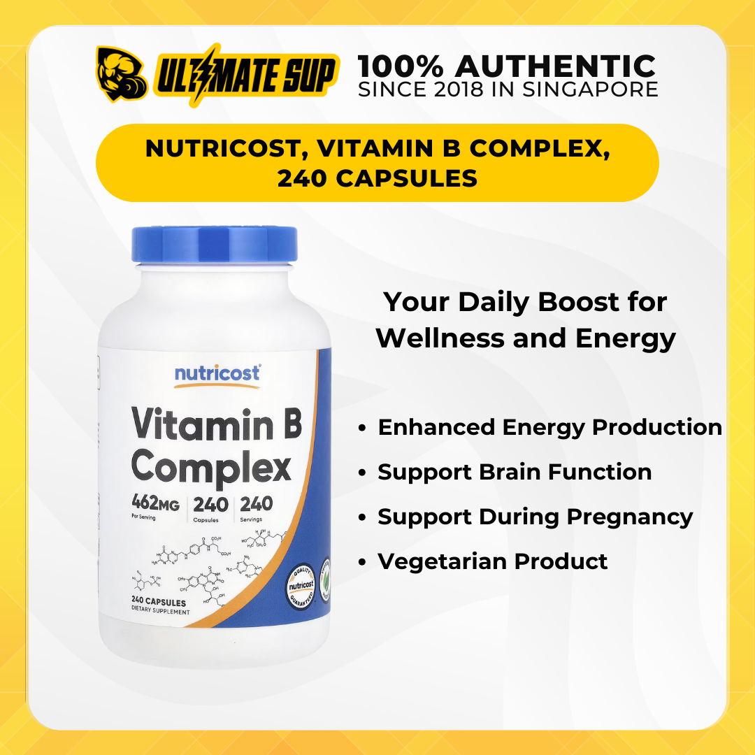 Nutricost Vitamin B Complex 462mg Capsules