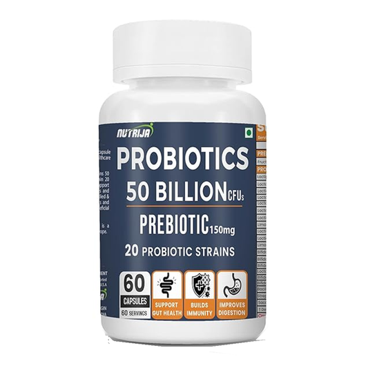 Nutrija Probiotics – 50 Billion CFUs | 20 Strains + Probiotics