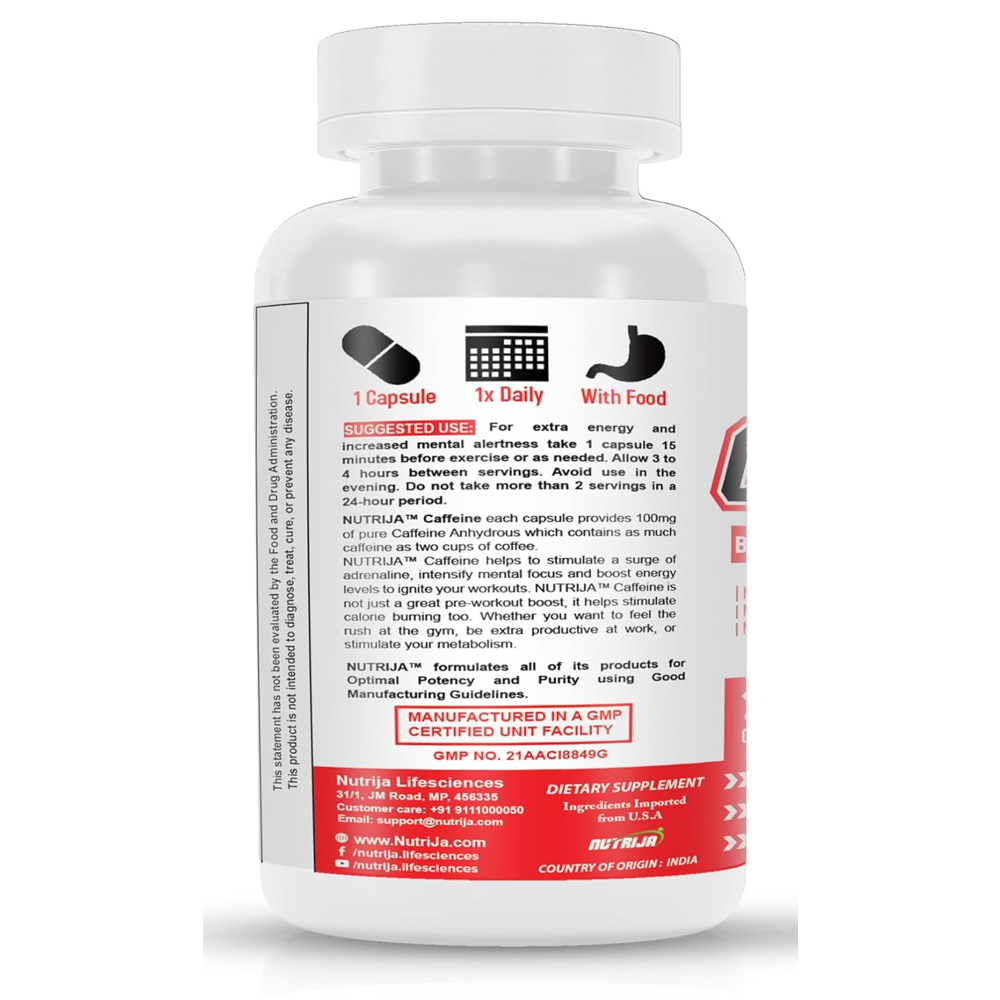 Nutrija Caffeine Supplement Capsules