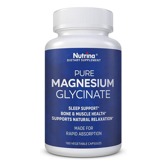 Nutrina Pure Magnesium Glycinate 120 Mg Capsules