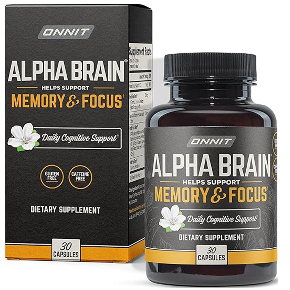 ONNIT Alpha Brain – Memory & Focus Support | 30 Capsule