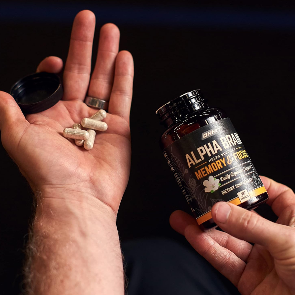 ONNIT Alpha Brain – Memory & Focus Support | 30 Capsule