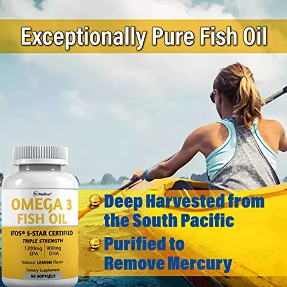 Dr. Matthew Omega-3 Fish Oil – 3,500mg High-Potency EPA & DHA