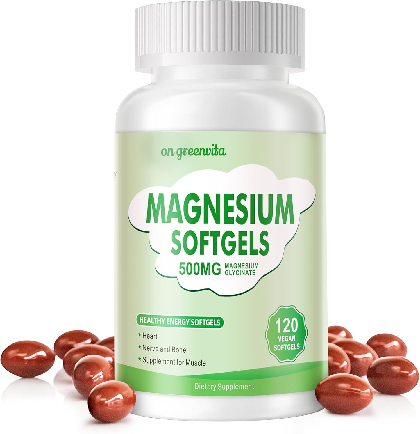 Ongreenvita Magnesium Softgels 500mg Capsules