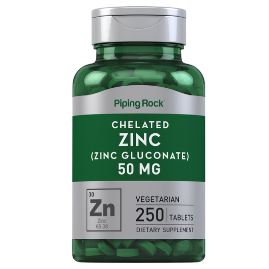 Pipingrock Zinc Gluconate 50 Mg 250 Tablets