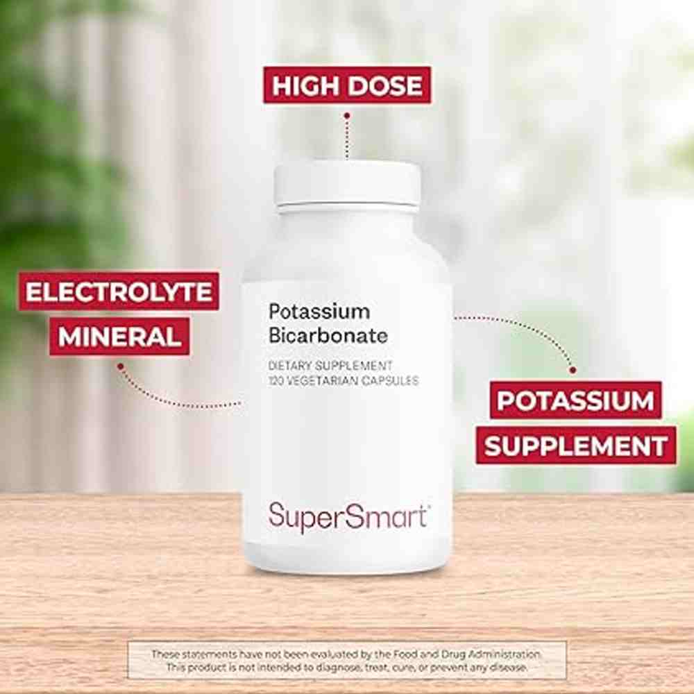 SuperSmart Potassium Bicarbonate – 120 Veg Capsules