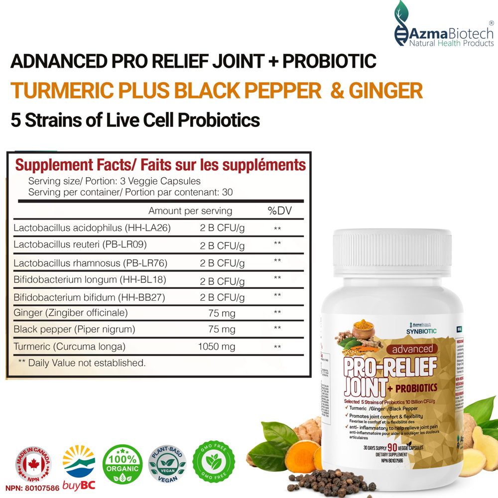 Azma Biotech Synbiotic Pro-Relief Joint- Joint & Probiotic