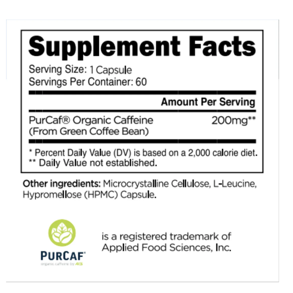 Pure Organic Caffeine Capsules | Transparent Labs