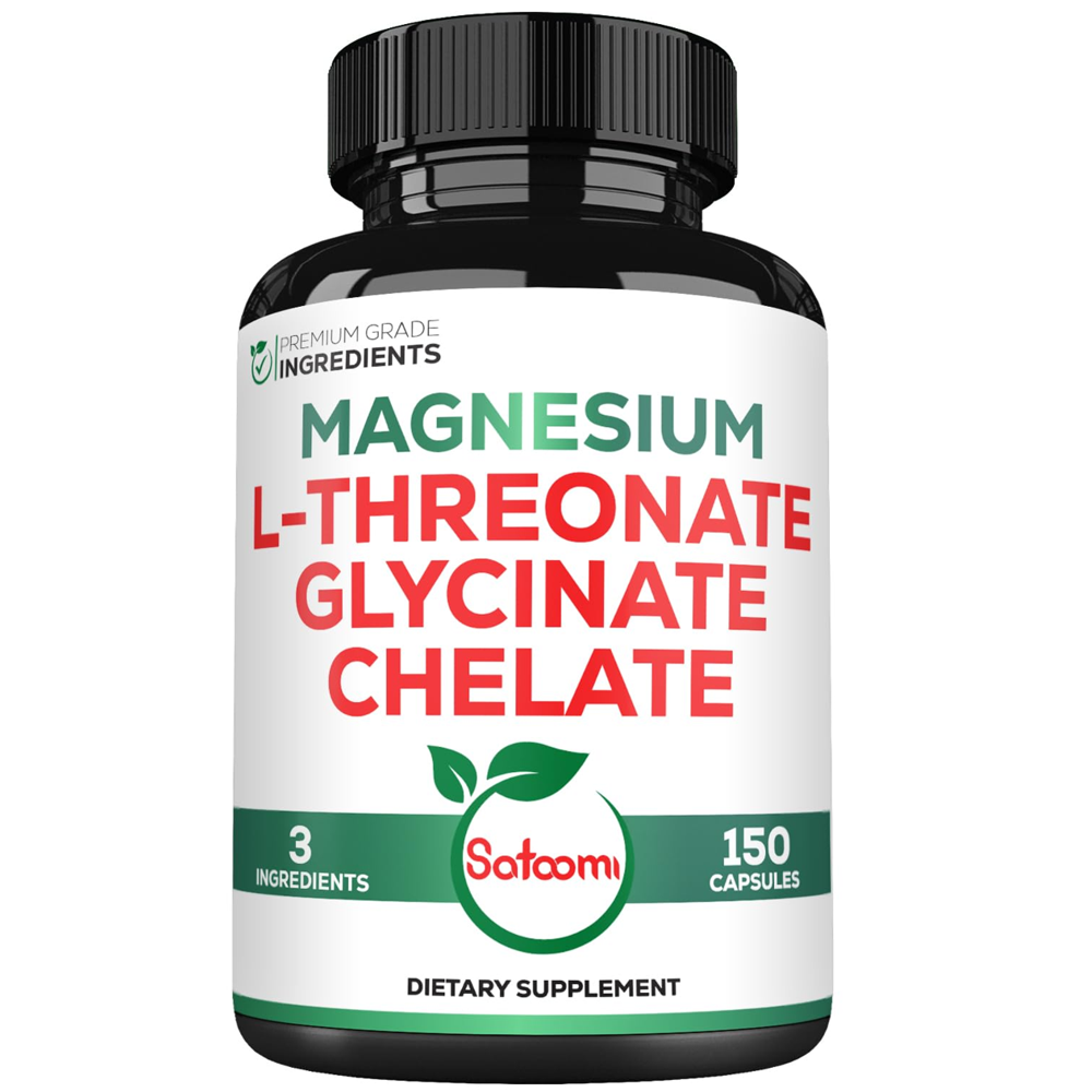 SATOOMI 3in1 1200mg Magnesium L-Threonate Capsules