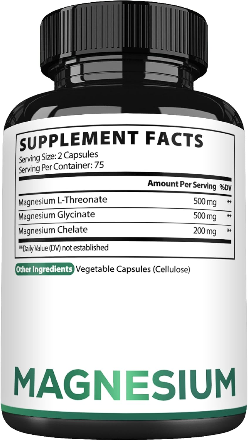 SATOOMI 3in1 1200mg Magnesium L-Threonate Capsules