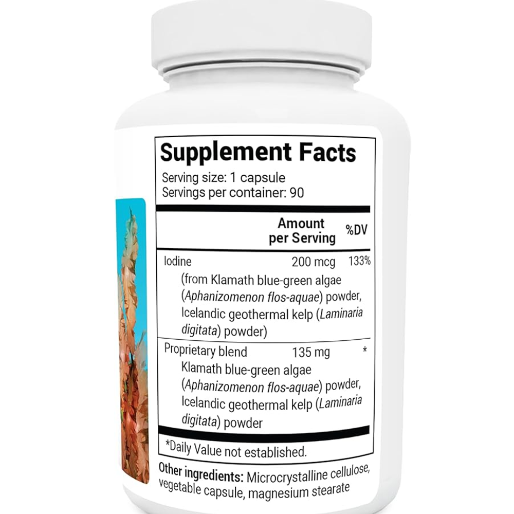 Dr. Berg® Sea Kelp Enhanced Iodine – Natural Thyroid (90 Capsules)