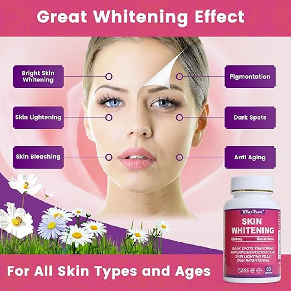 Wins Town Skin Whitening – 8000mg Glutathione Brightening Formula