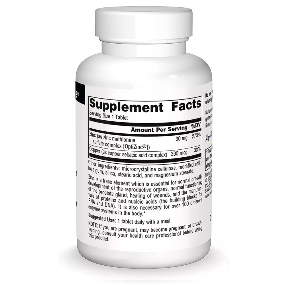 Source Naturals OptiZinc – Zinc Methionine Complex | 60 Tablets Pakistan