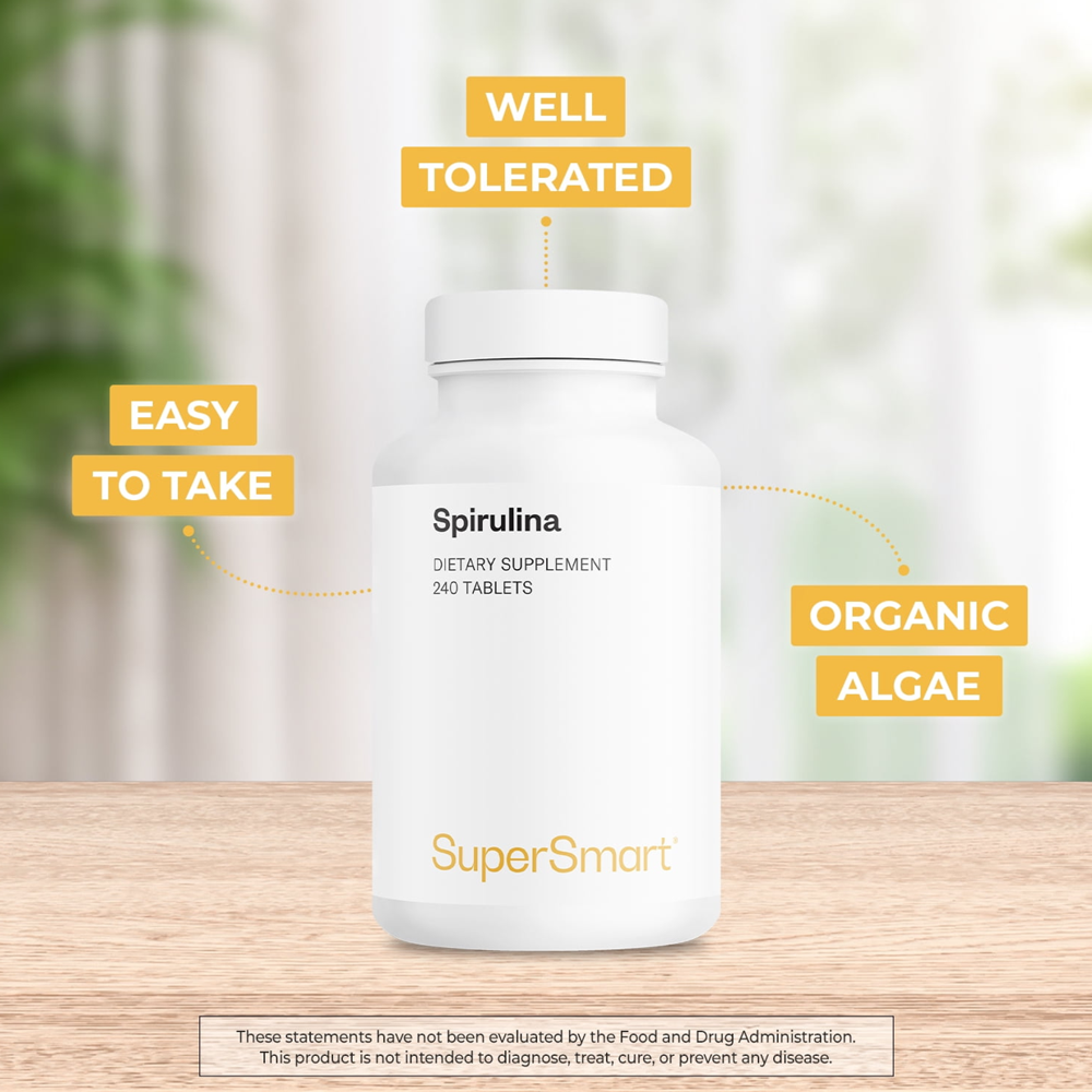 SuperSmart Spirulina Dietary Supplement – 240 Tablets