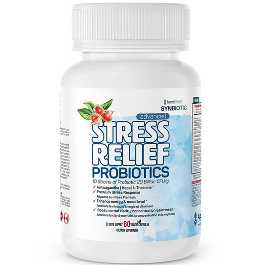 Azma Biotech Synbiotic Advanced – Stress Relief 60 Capsules
