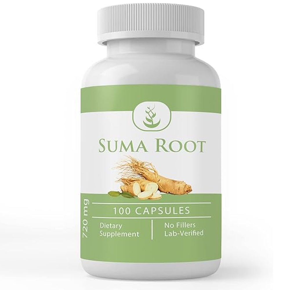 Pure Ingredients Suma Root 720mg - 100 Capsules | Lab-Verified