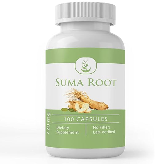 Pure Ingredients Suma Root 720mg - 100 Capsules | Lab-Verified