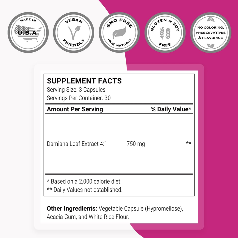 SuperSmart Damiana Extract Capsules