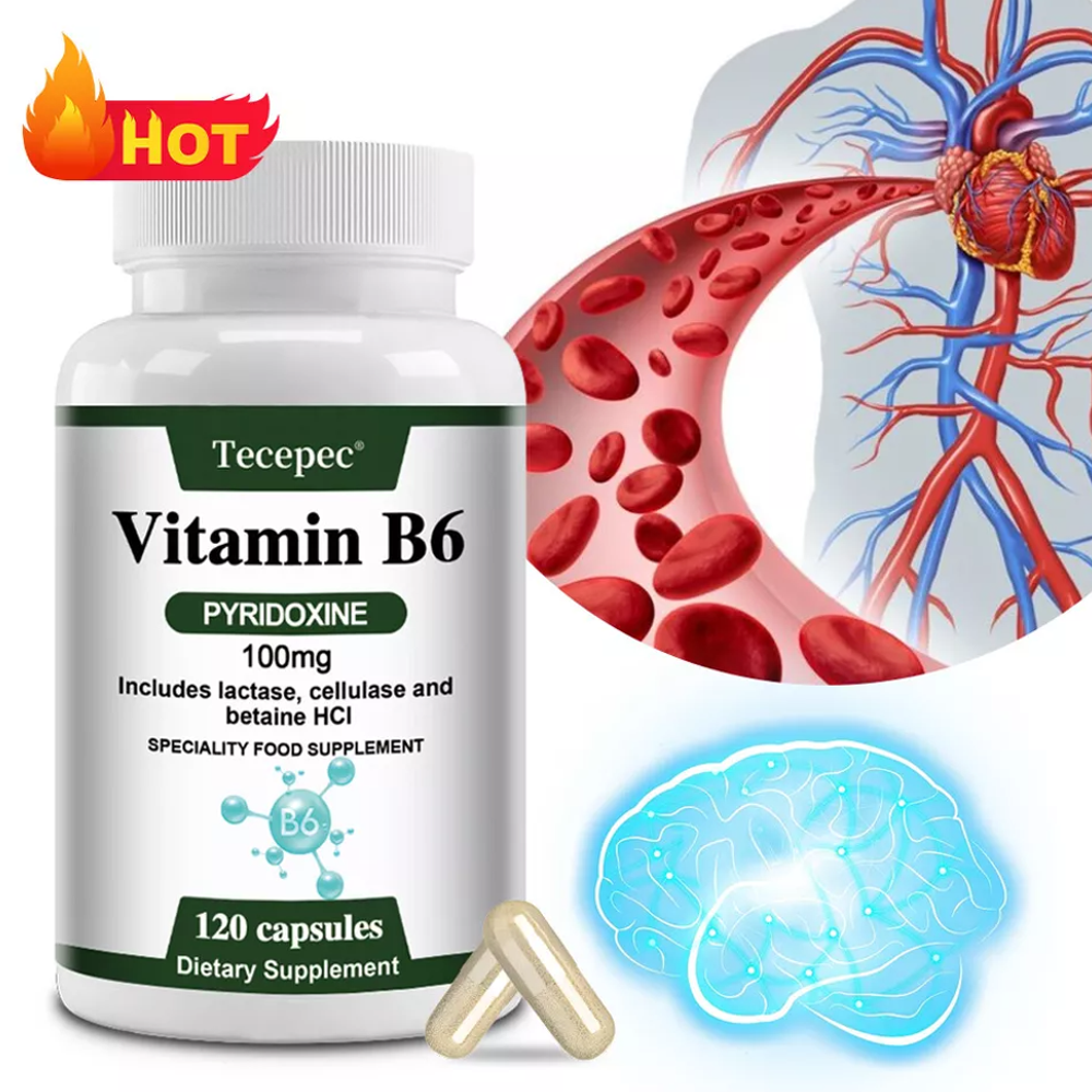 Тесерес Vitamin B6 – Pyridoxine 100mg 120Capsules