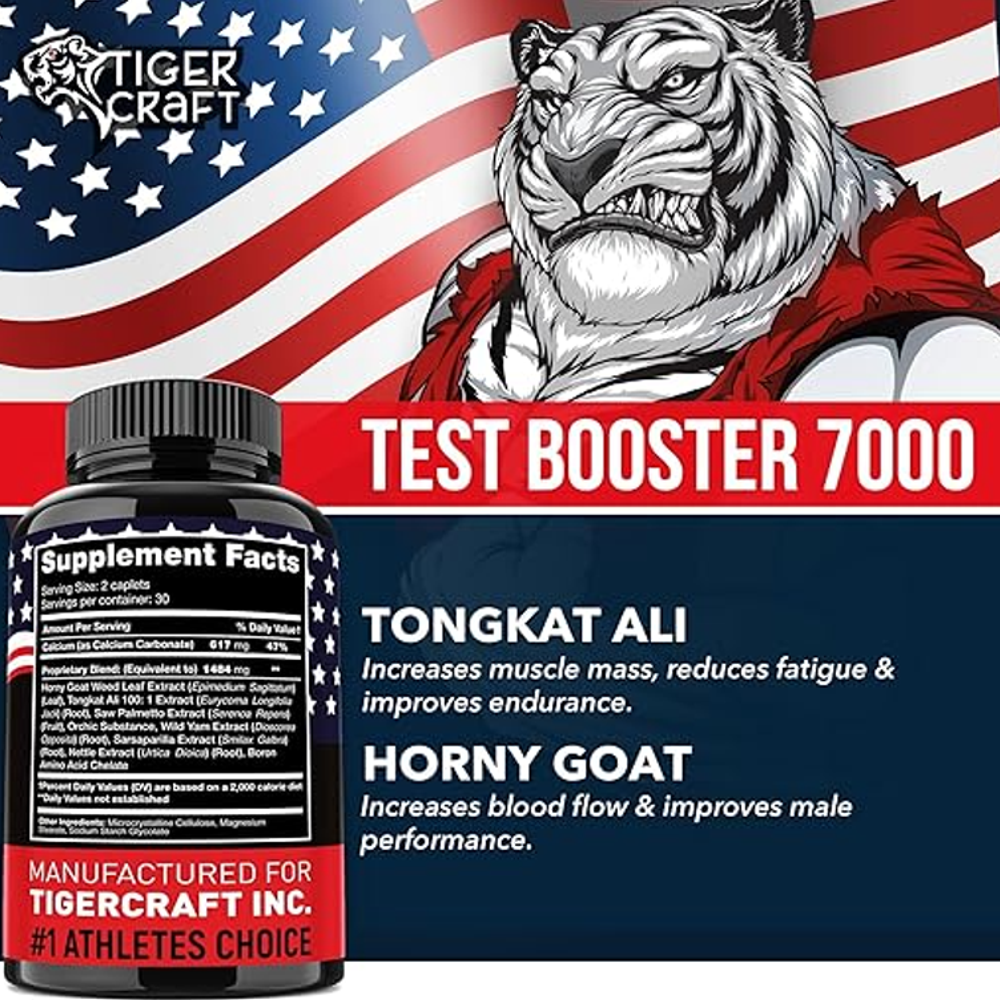 Tiger craft Testosterone 7000 – Ultimate Strength 60Capsules