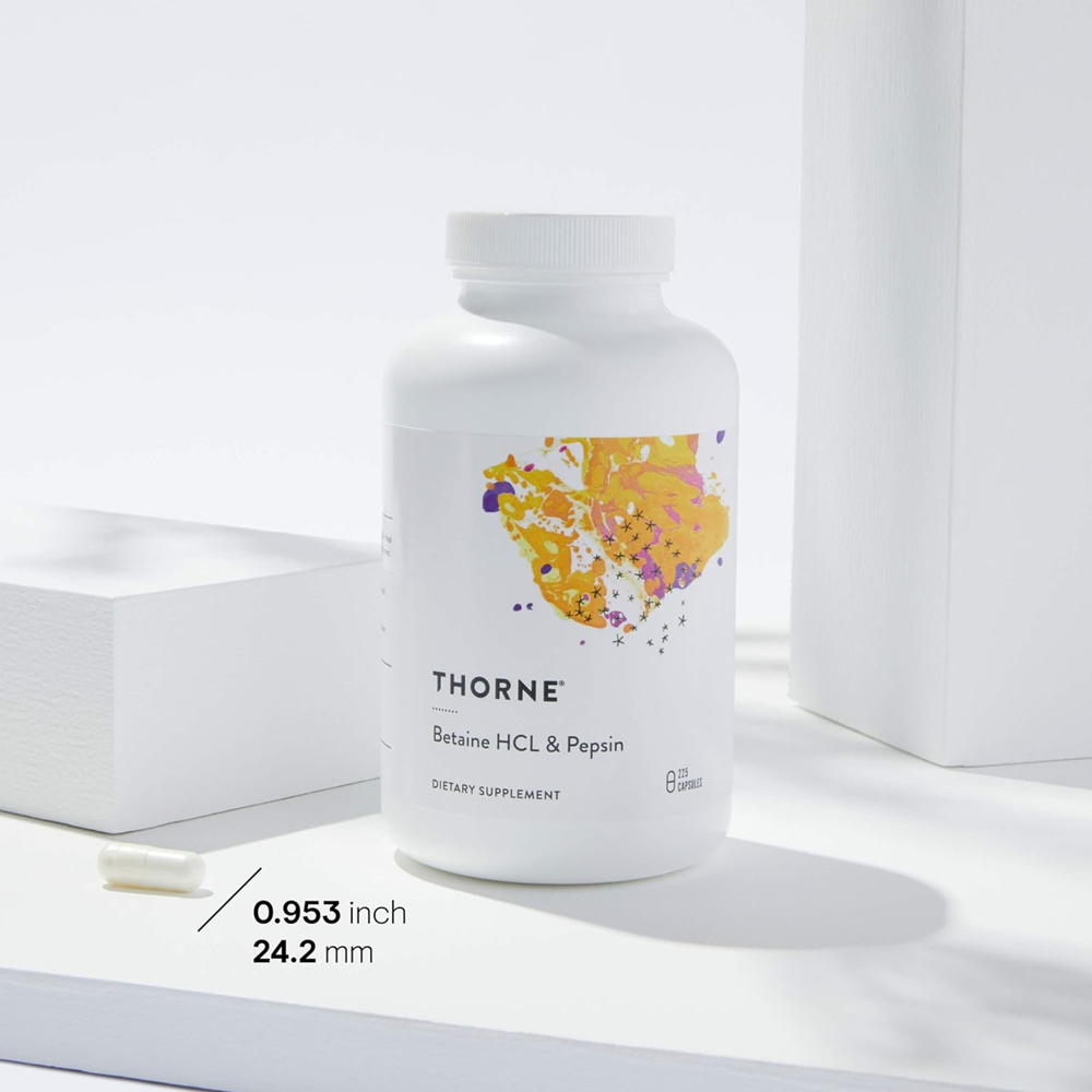 Thorne Betaine HCL & Pepsin – Digestive Support Formula