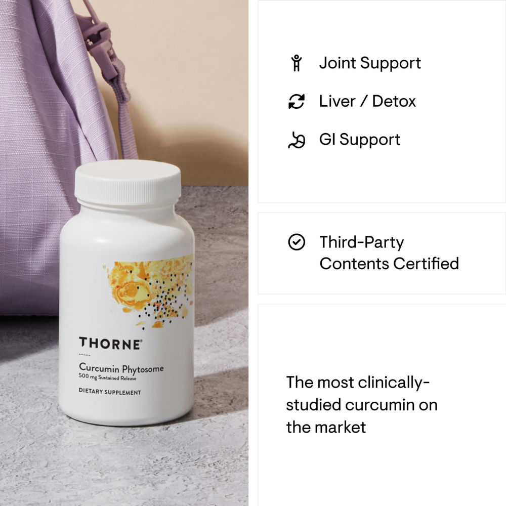 Thorne Curcumin Phytosome 500 mg Capsules - Sustained Release