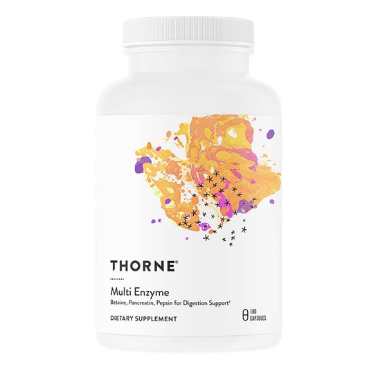 THORNE Multi Enzyme, Betaine, Pepsin, Pancreatin For Support Digestion