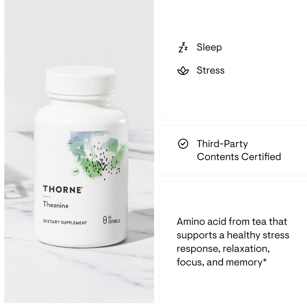THORNE Theanine 200mg Capsules