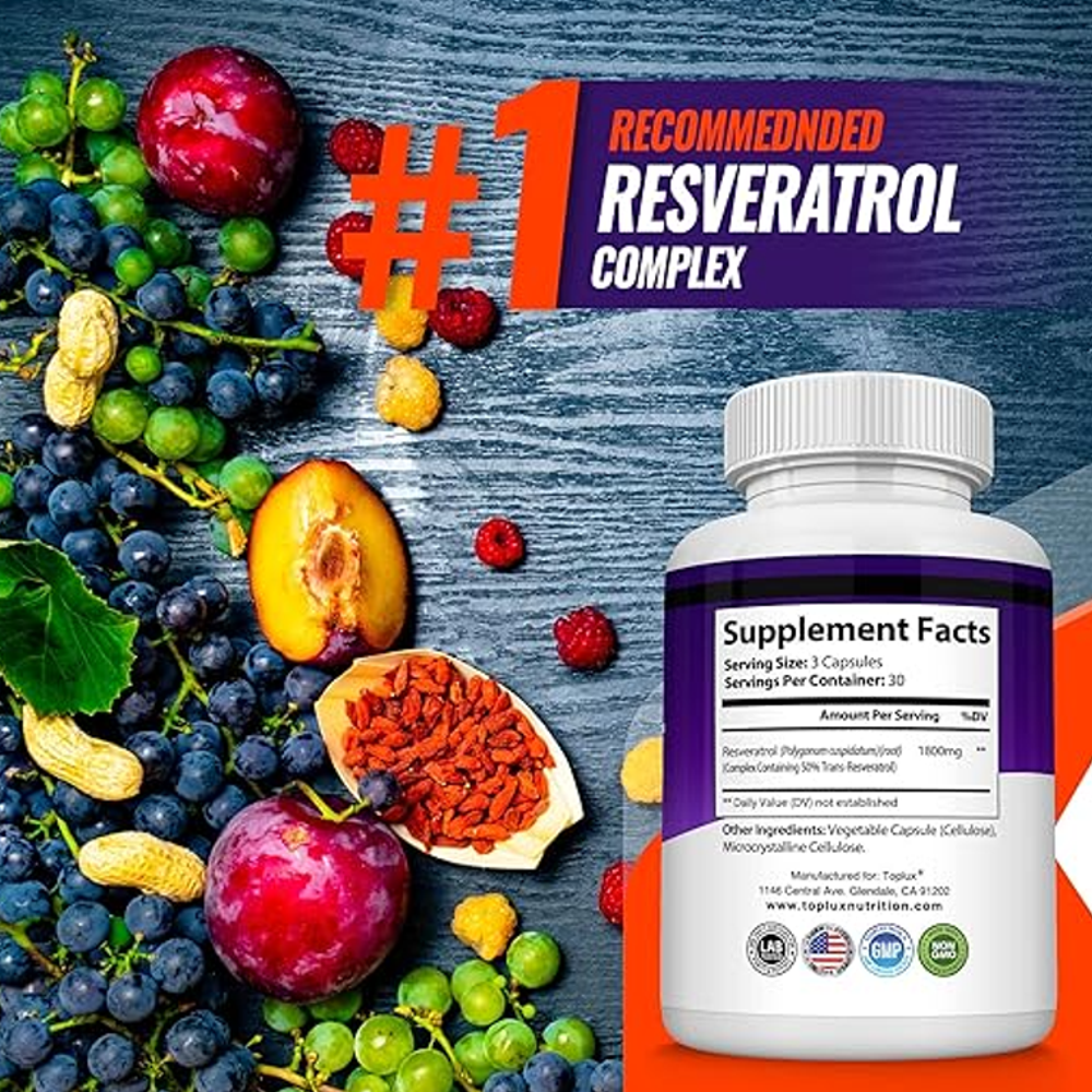 Toplux Nutrition Resveratrol Complex – Antioxidant Longevity Support