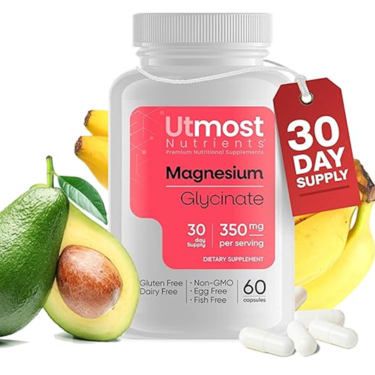 Utmost Nutrients Premium Magnesium Glycinate – (60 Capsules)