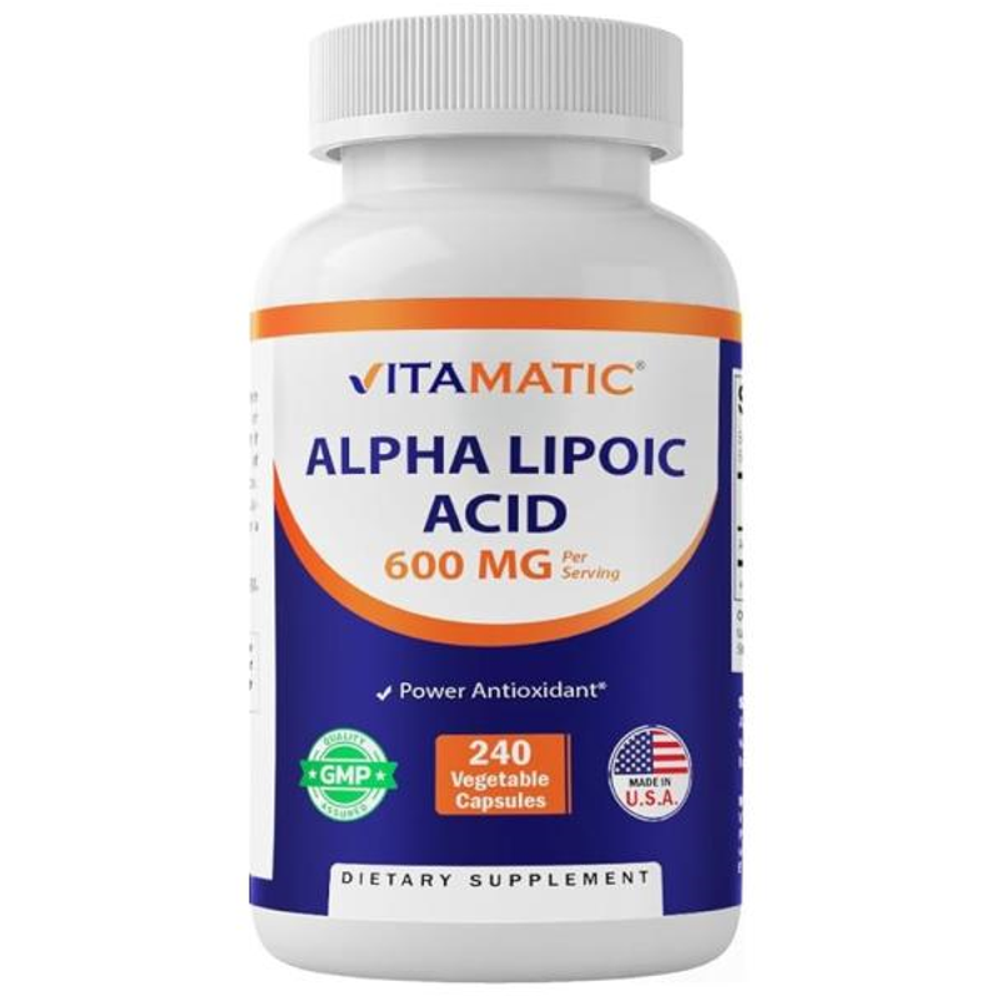 Vitamatic Alpha Lipoic Acid 600mg – Powerful Antioxidant 240Capsules