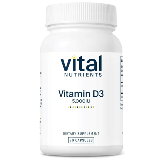 Vital Nutrients Vitamin D3, 5,000 IU Capsules