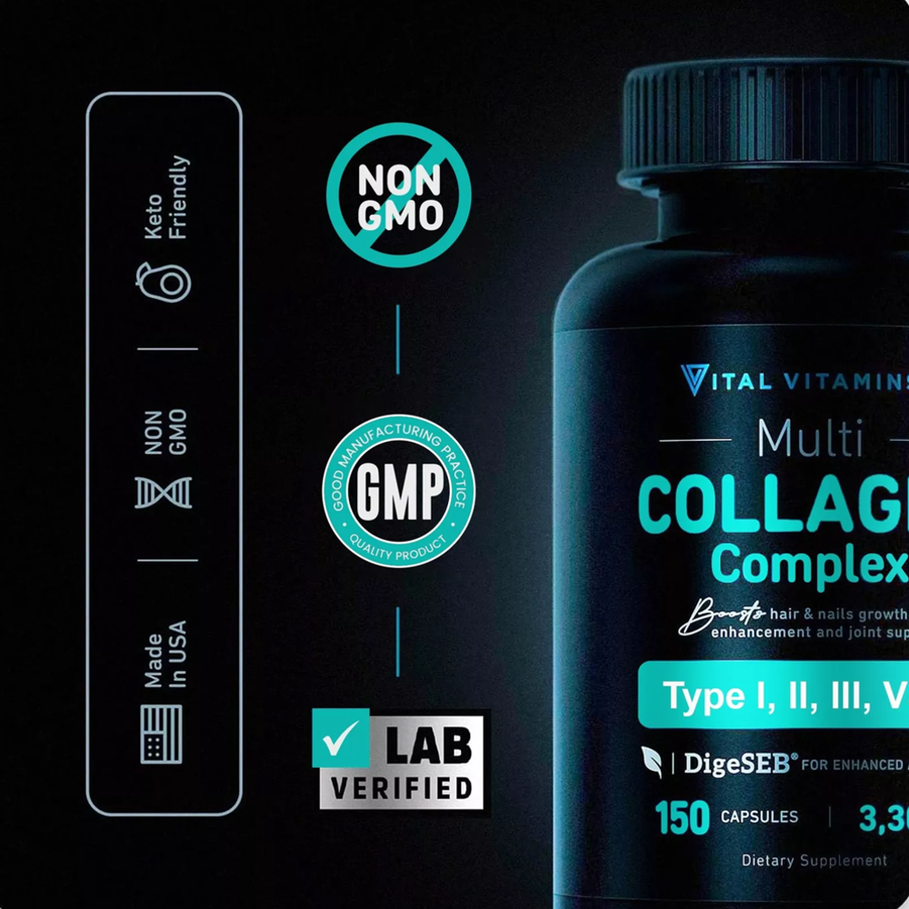 Vital Vitamins Multi Collagen Complex – Hair, Skin & Joint Support