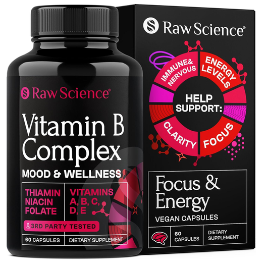 Raw Science Vitamin B Complex – Mood & Wellness Support