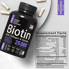 Wellmatics Biotin With Collagen & Katrine 25,000mcg Capsules