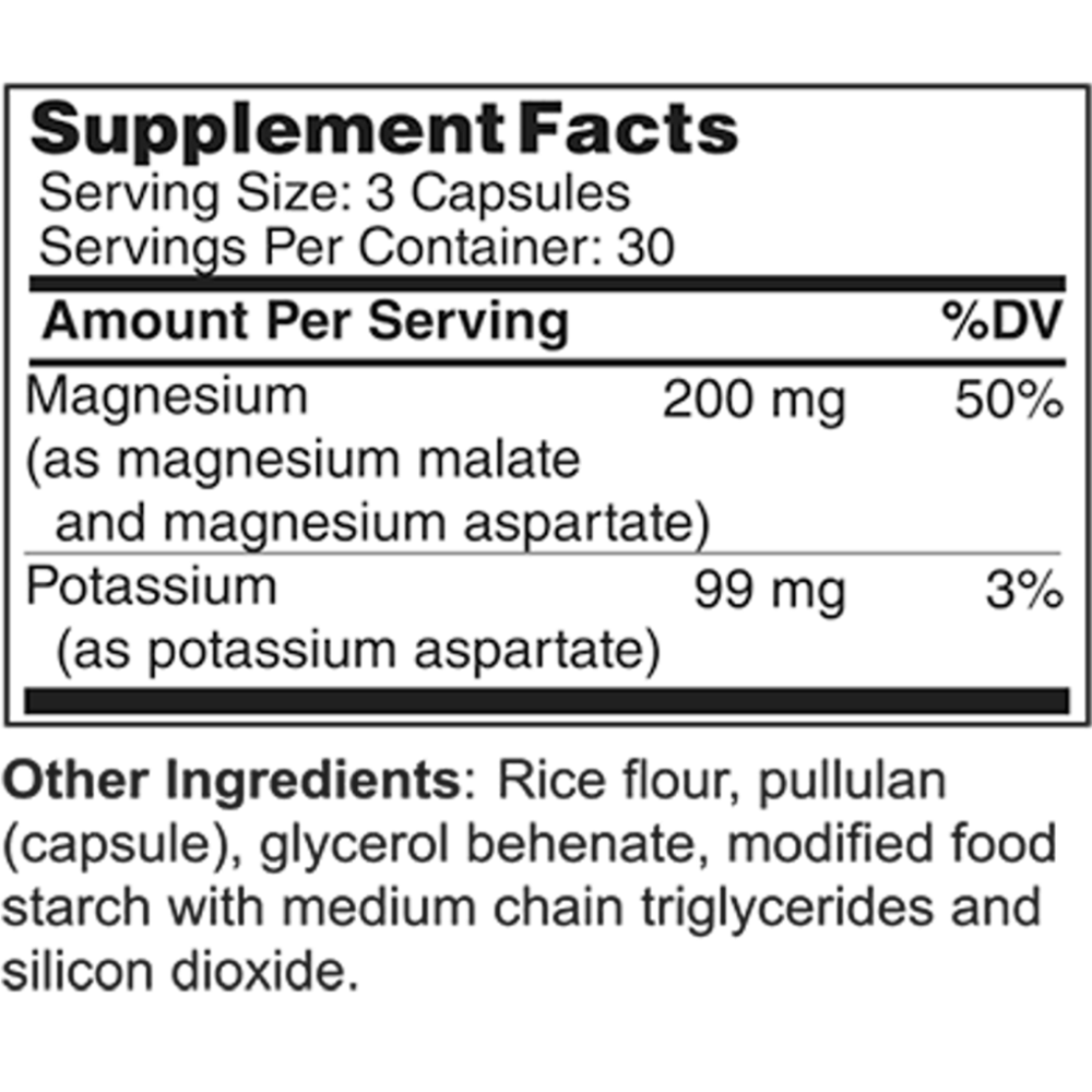 Wellness Works Magnesium & Potassium Aspartate 299mg 90 Capsules