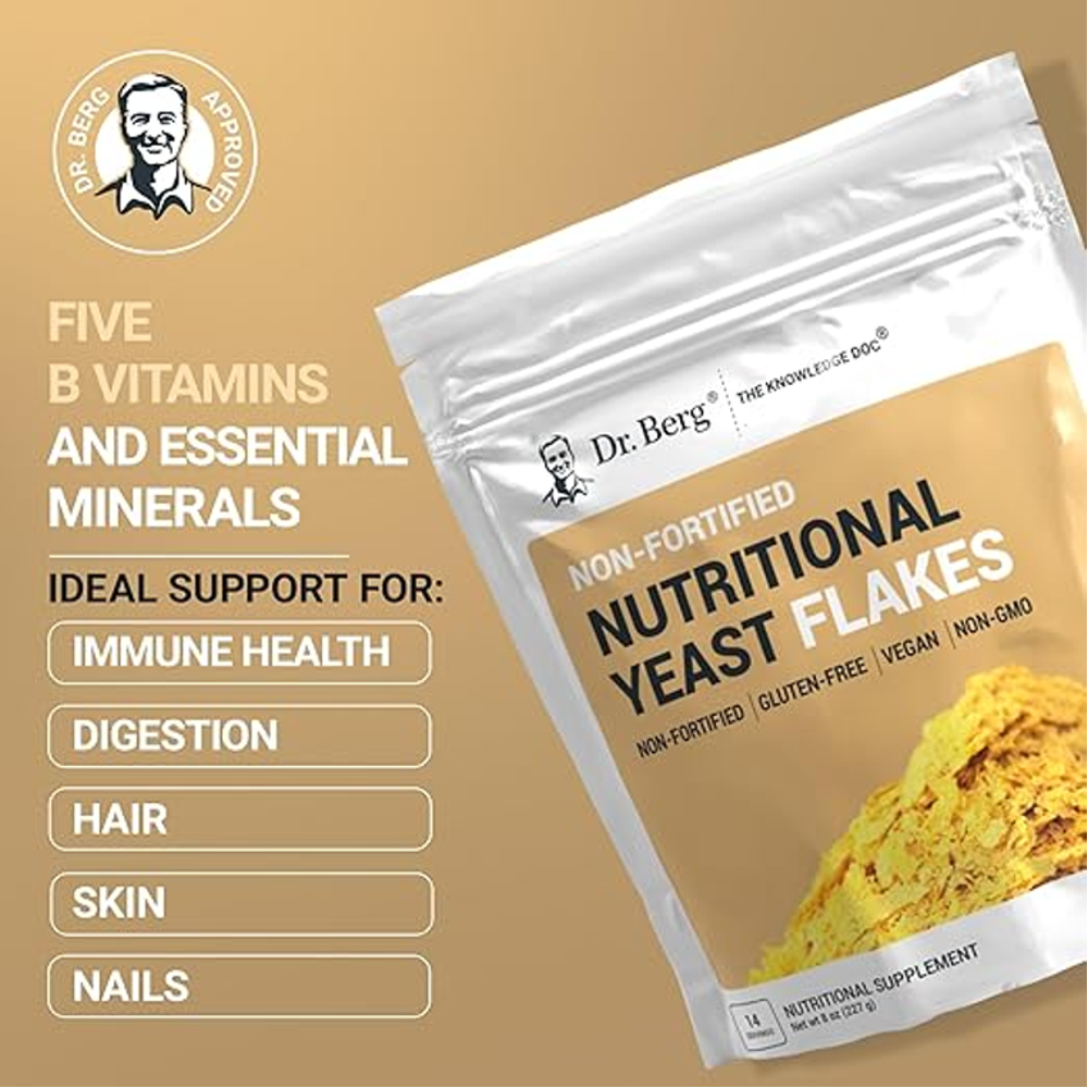 Dr. Berg Nutritional Yeast Flakes – Pure, & Vegan