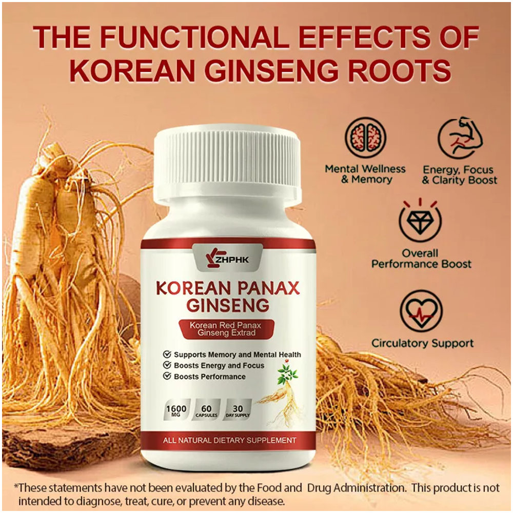 Zhphk Korean Red Panax Ginseng Capsules