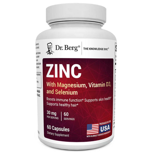 Dr. Berg Zinc Plus – Hair Support | 60 Capsules