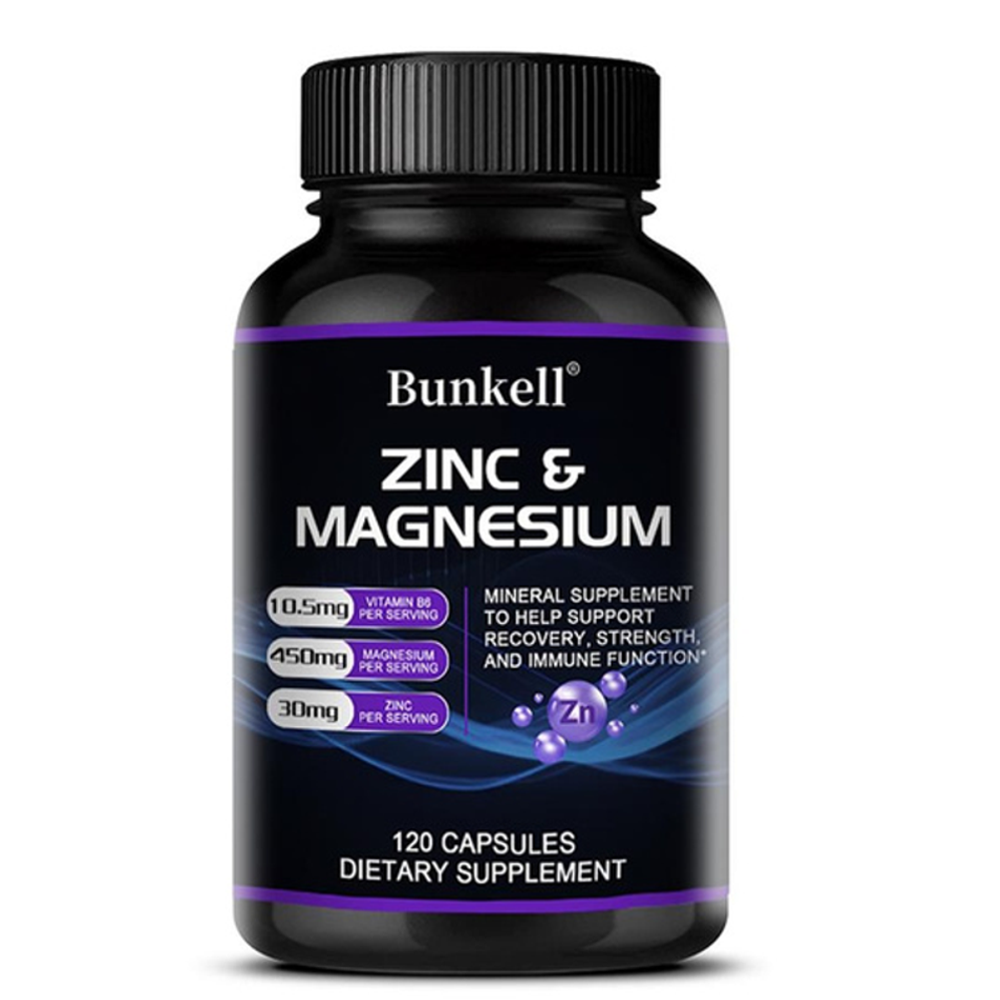 Bunkell Zinc & Magnesium – Strength, Recovery 120Capsules