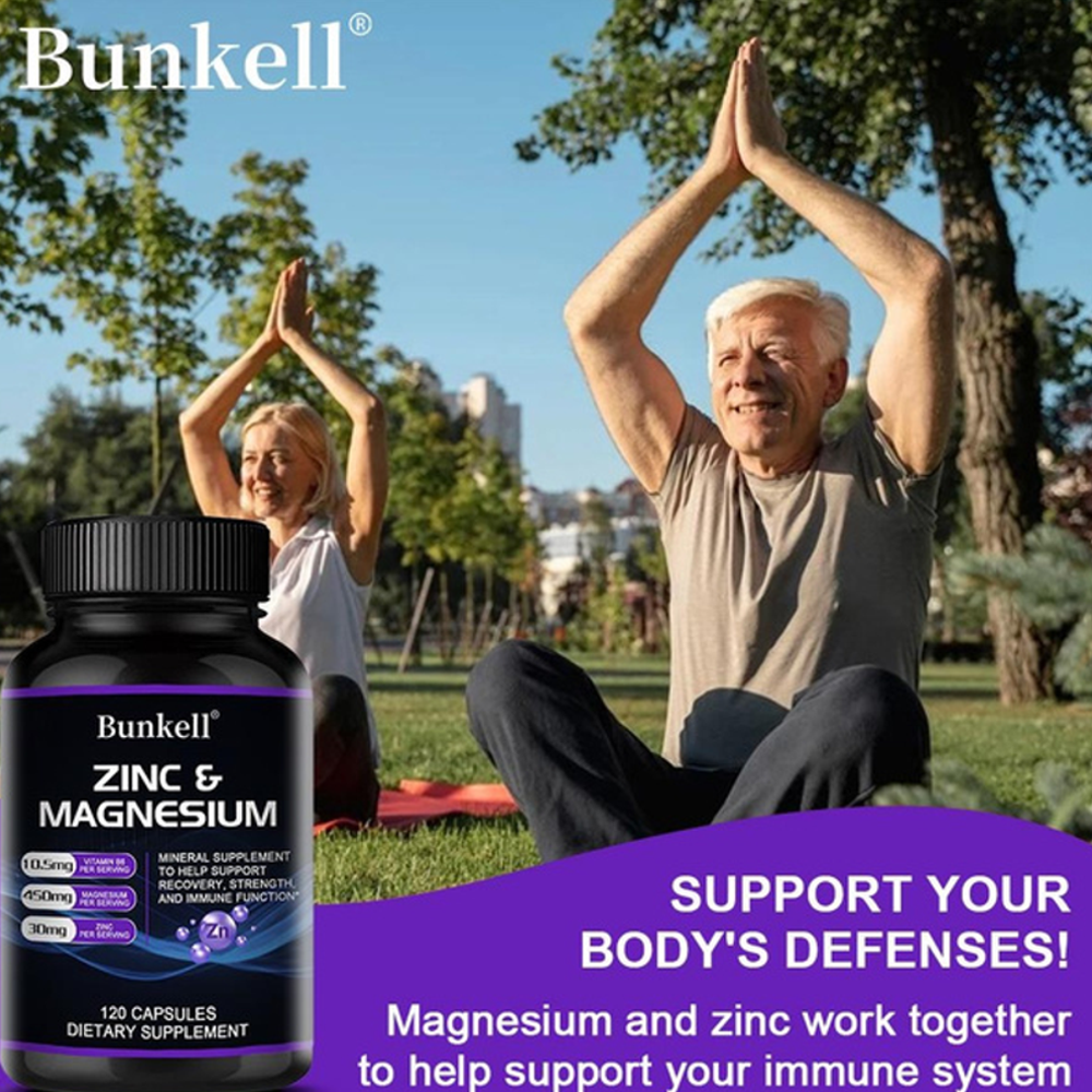 Bunkell Zinc & Magnesium – Strength, Recovery 120Capsules