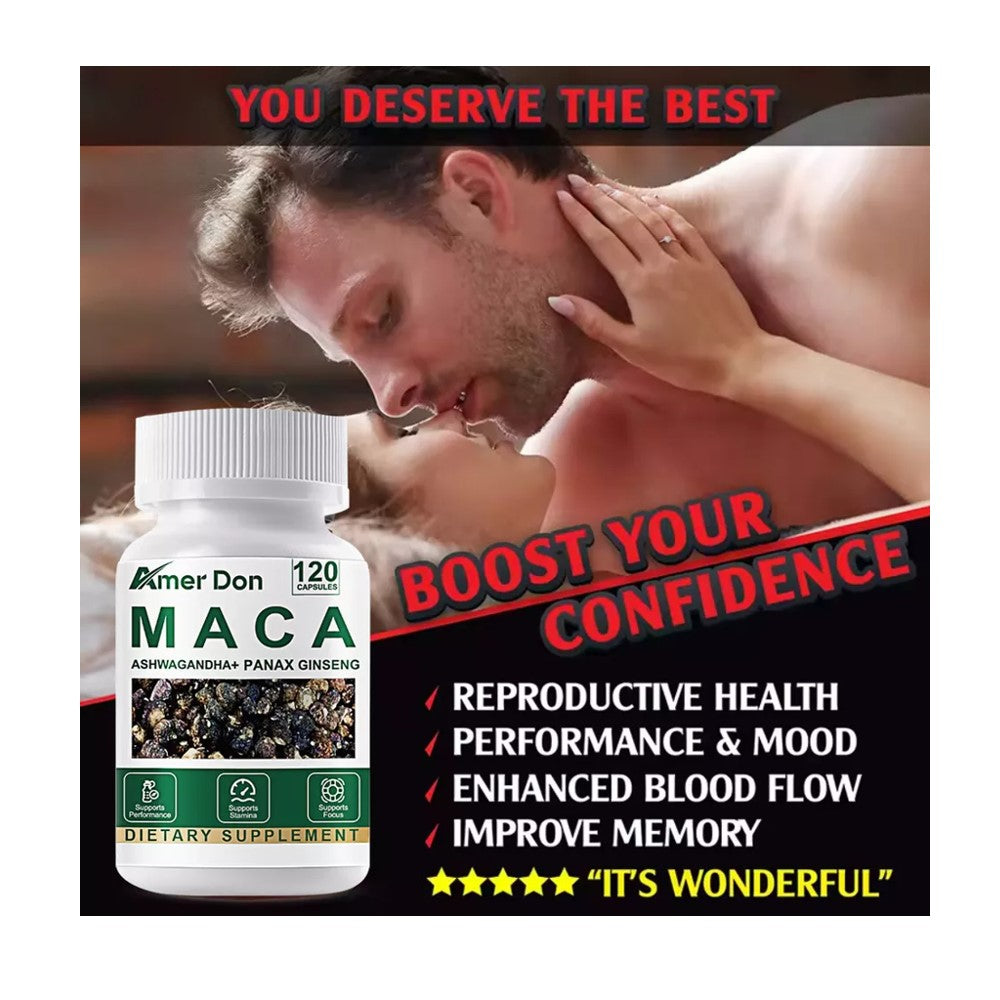 Amer Don Maca Ashwagandha + Panax Ginseng Capsules