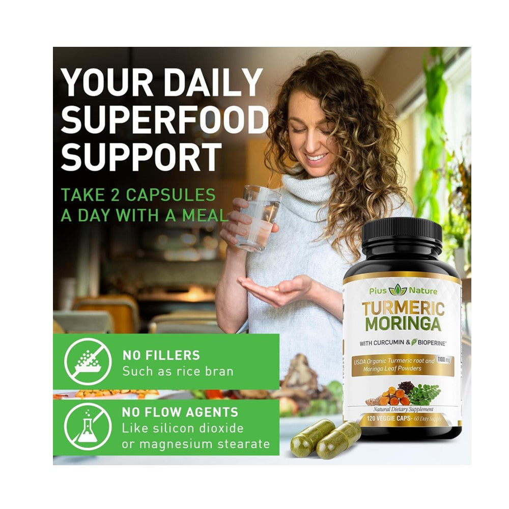 Pius Nature Turmeric Moringa Capsules