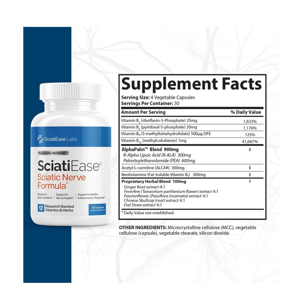 SciatiEase Labs Sciatic Nerve Formula Capsules